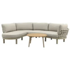 Emilia/Mindo organische rope loungeset - Latte/Beige