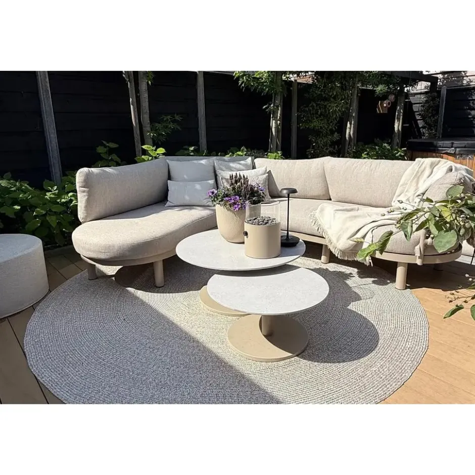 Emilia organische rope lounge hoekbank - Latte/Beige