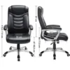Ergonomische bureaustoel - Kunstleer - Zwart