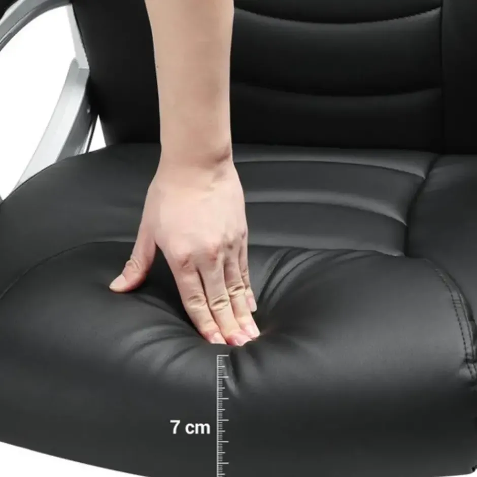 Ergonomische bureaustoel - Kunstleer - Zwart