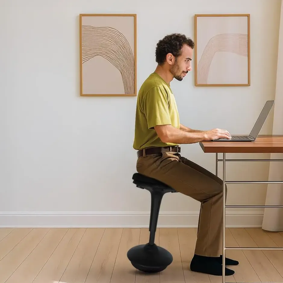 Ergonomische zit-sta kruk / wiebelkruk Base - Zwart