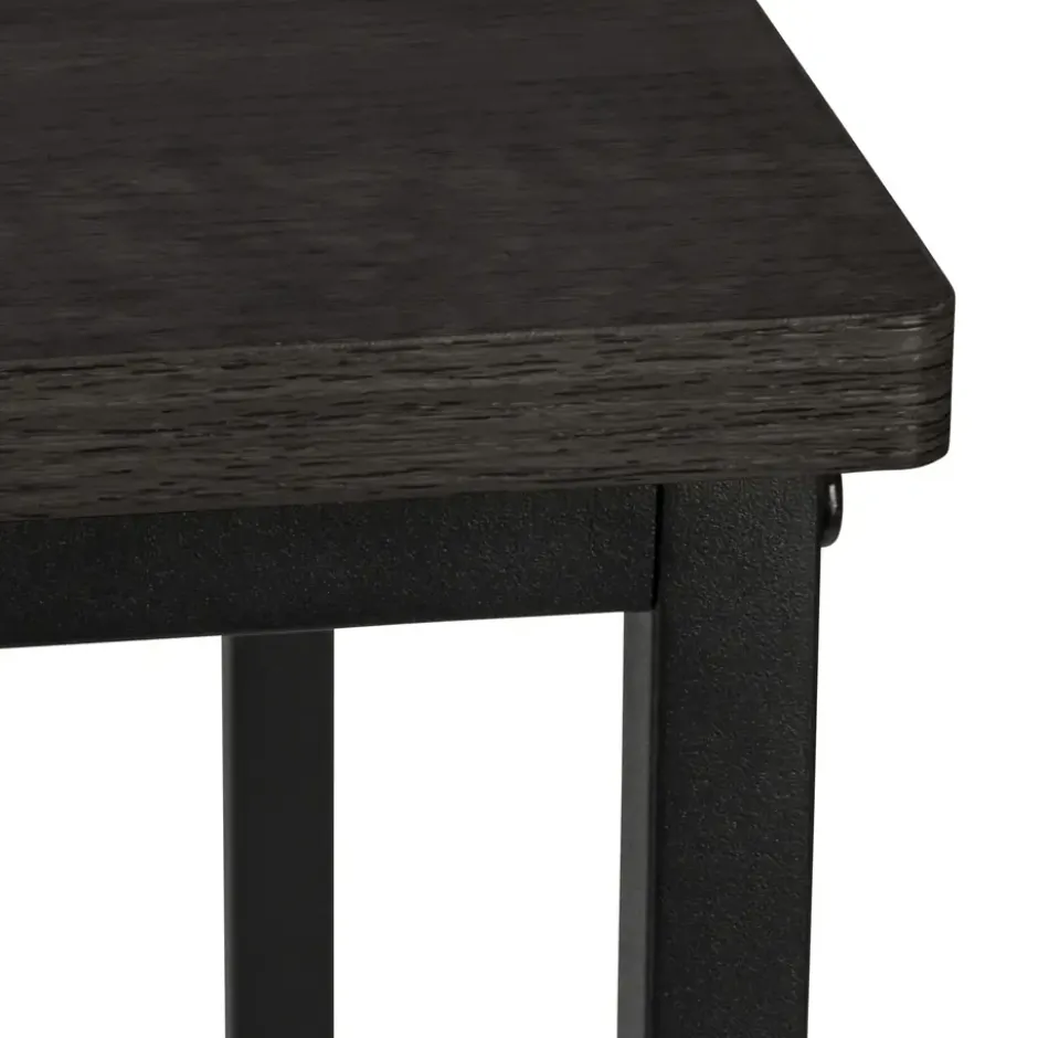 ERRO Bijzettafel op wieltjes - 50x35x60cm - zwart