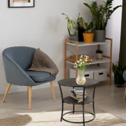 ERRO Bijzettafel Rond - O55 x H55cm - zwart