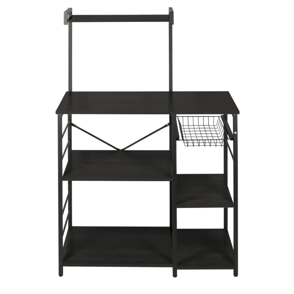 ERRO Keukenrek - opbergrek keuken - 90x40x132cm - zwart