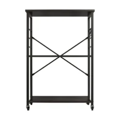 ERRO Serveerwagen - keukentrolley - 60x40x89 cm - zwart