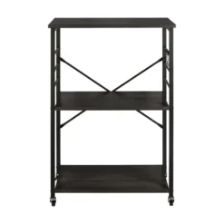 ERRO Serveerwagen - keukentrolley - 60x40x89 cm - zwart