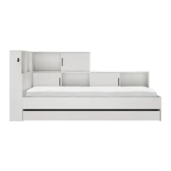ERWAN Bed met opbergruimte 90x200 cm - Wit - 120x221x104 cm