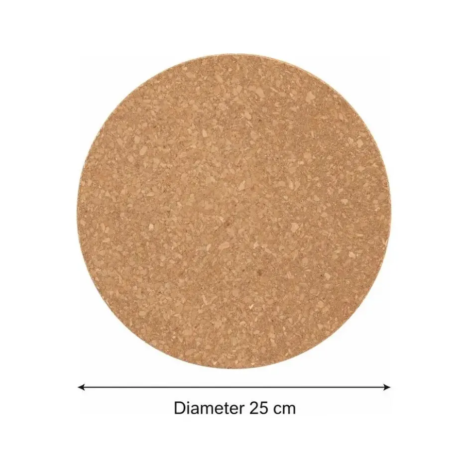 Esschert Design plantenpot onderzetter - kurk - D25 x 1 cm