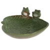 Esschert Design Vogelbad/voederschaal - blad - steen - ca. D23 cm