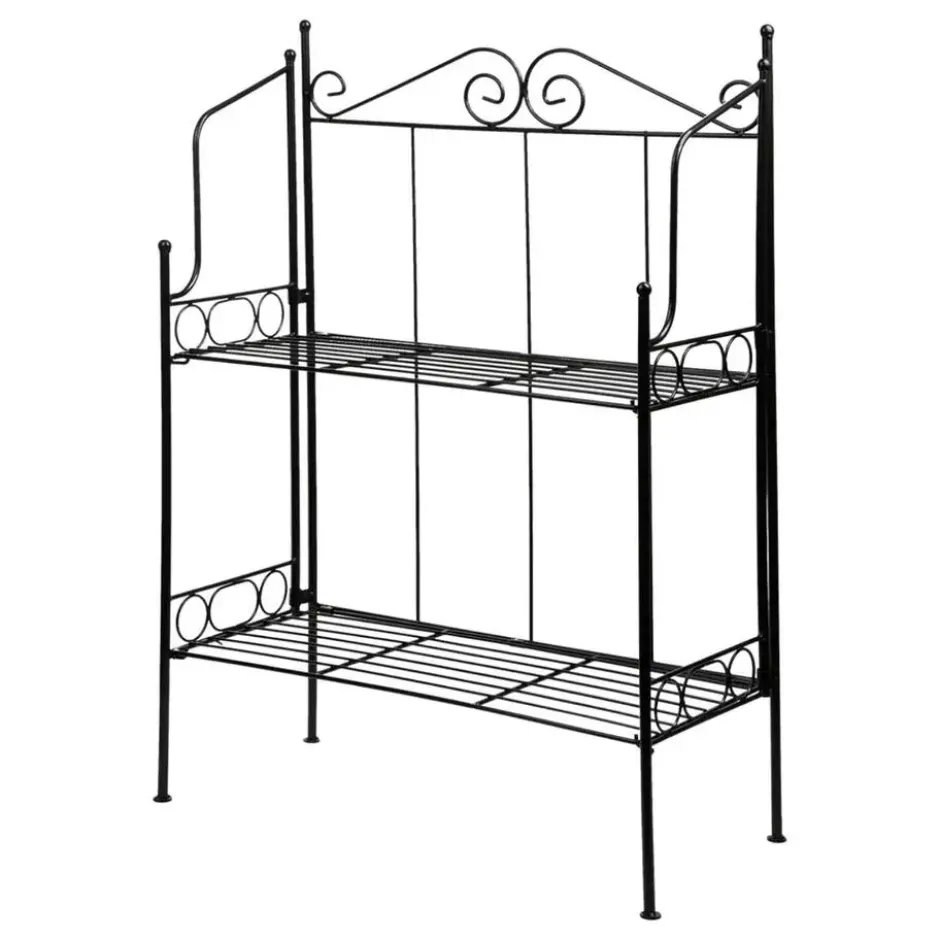 Esschert Plantenrek Levy - zwart - staal - 80 x 55 x 25 cm