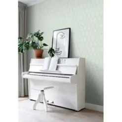 ESTAhome behang - art deco motief - mintgroen en goud - 0.53 x 10.05 m