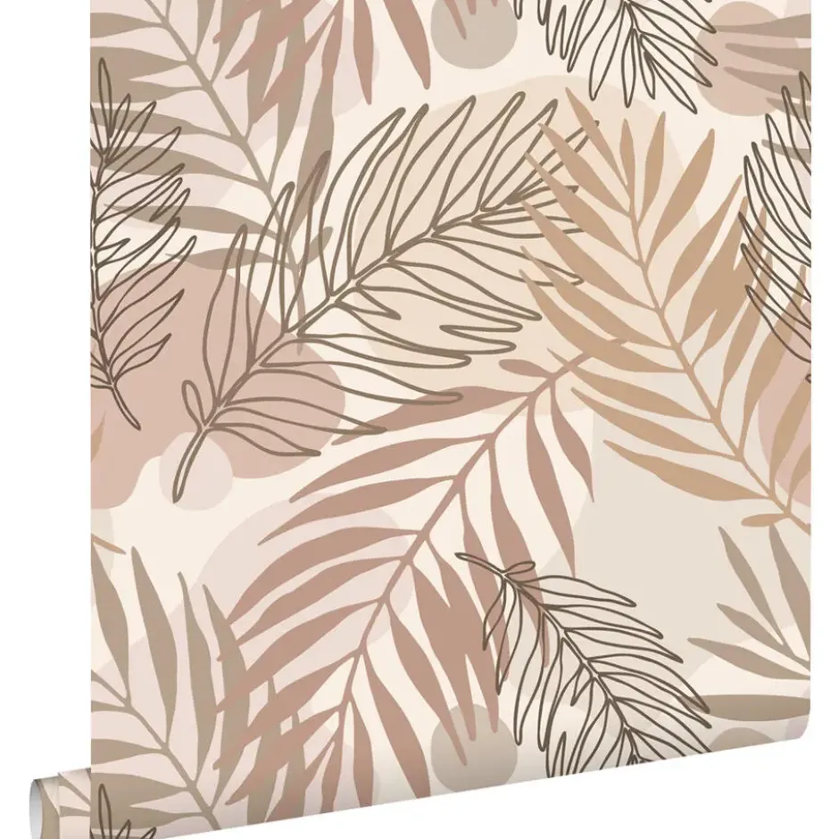 ESTAhome behang bladeren beige - 50 x 900 cm