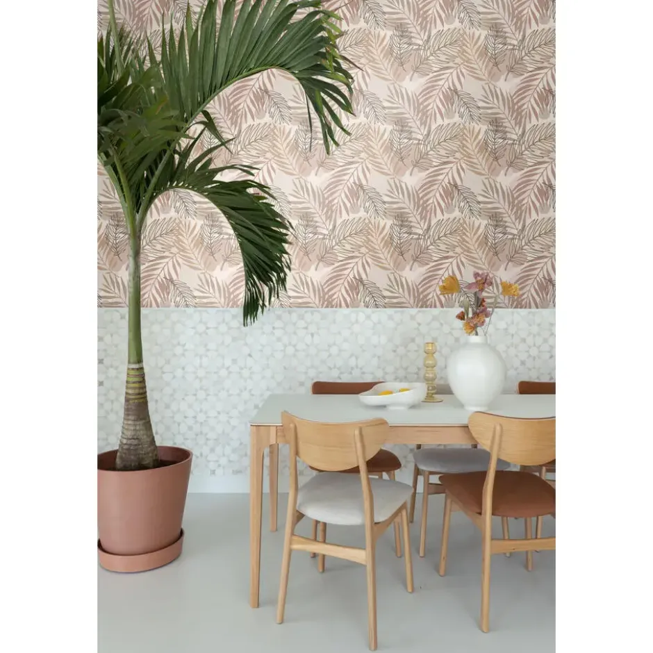 ESTAhome behang bladeren beige - 50 x 900 cm
