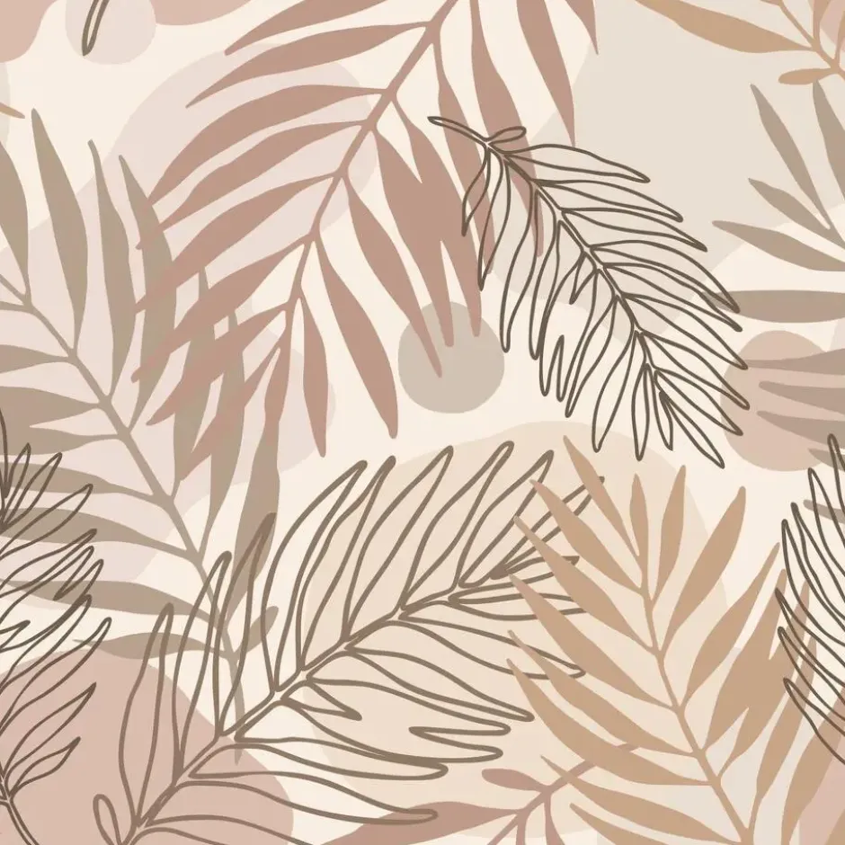 ESTAhome behang bladeren beige - 50 x 900 cm
