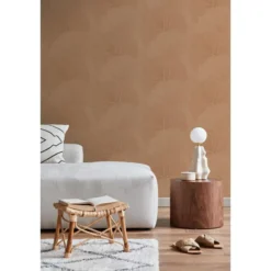 ESTAhome behang bladeren terracotta roze - 53 x 1005 cm