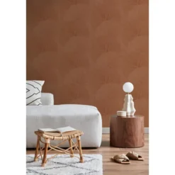 ESTAhome behang bladeren terracotta - 53 x 1005 cm