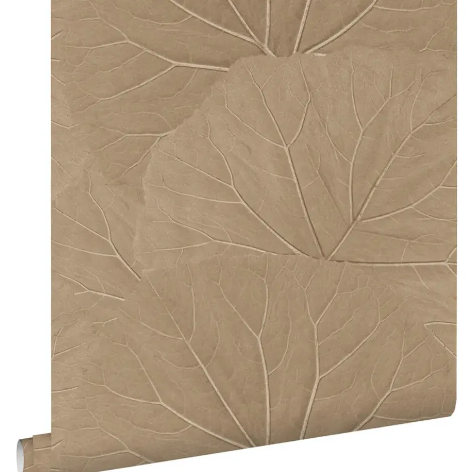 ESTAhome behang bladeren zand beige - 53 x 1005 cm