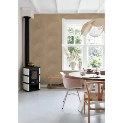ESTAhome behang bladeren zand beige - 53 x 1005 cm