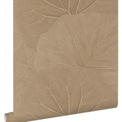 ESTAhome behang bladeren zand beige - 53 x 1005 cm