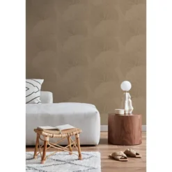 ESTAhome behang bladeren zand beige - 53 x 1005 cm