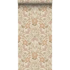 ESTAhome behang - bloemen en vogels in art nouveau stijl