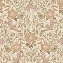 ESTAhome behang - bloemen en vogels in art nouveau stijl