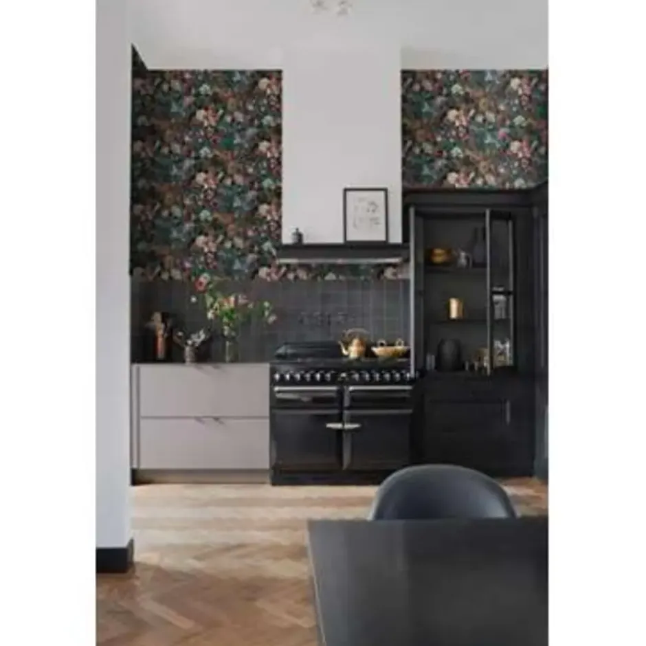 ESTAhome behang - bloemen - smaragd groen - 0.53 x 10.05 m