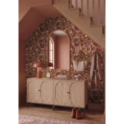 ESTAhome behang bloemen vergrijsd groen en paars - 50 x 900 cm