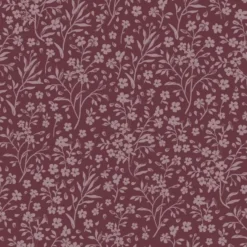 ESTAhome behang bloemetjes aubergine paars - 50 x 900 cm