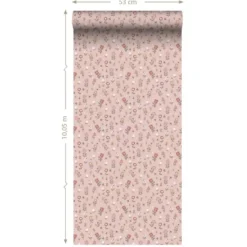 ESTAhome behang bloemetjes zacht roze - 53 x 1005 cm
