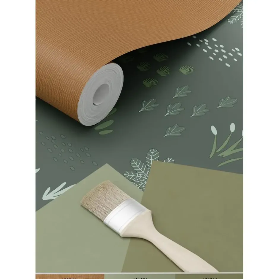 ESTAhome behang bos met bosdieren donkergroen - 53 x 1005 cm