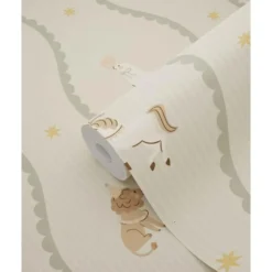ESTAhome behang circus figuren groen - 50 x 900 cm