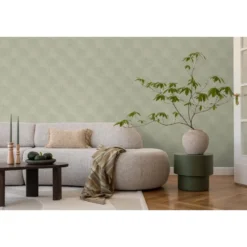 ESTAhome behang 3D-motief groen - 50 x 900 cm