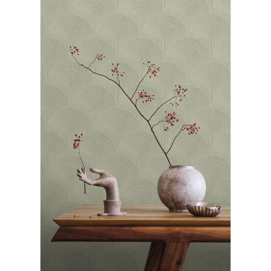 ESTAhome behang 3D-motief groen - 50 x 900 cm