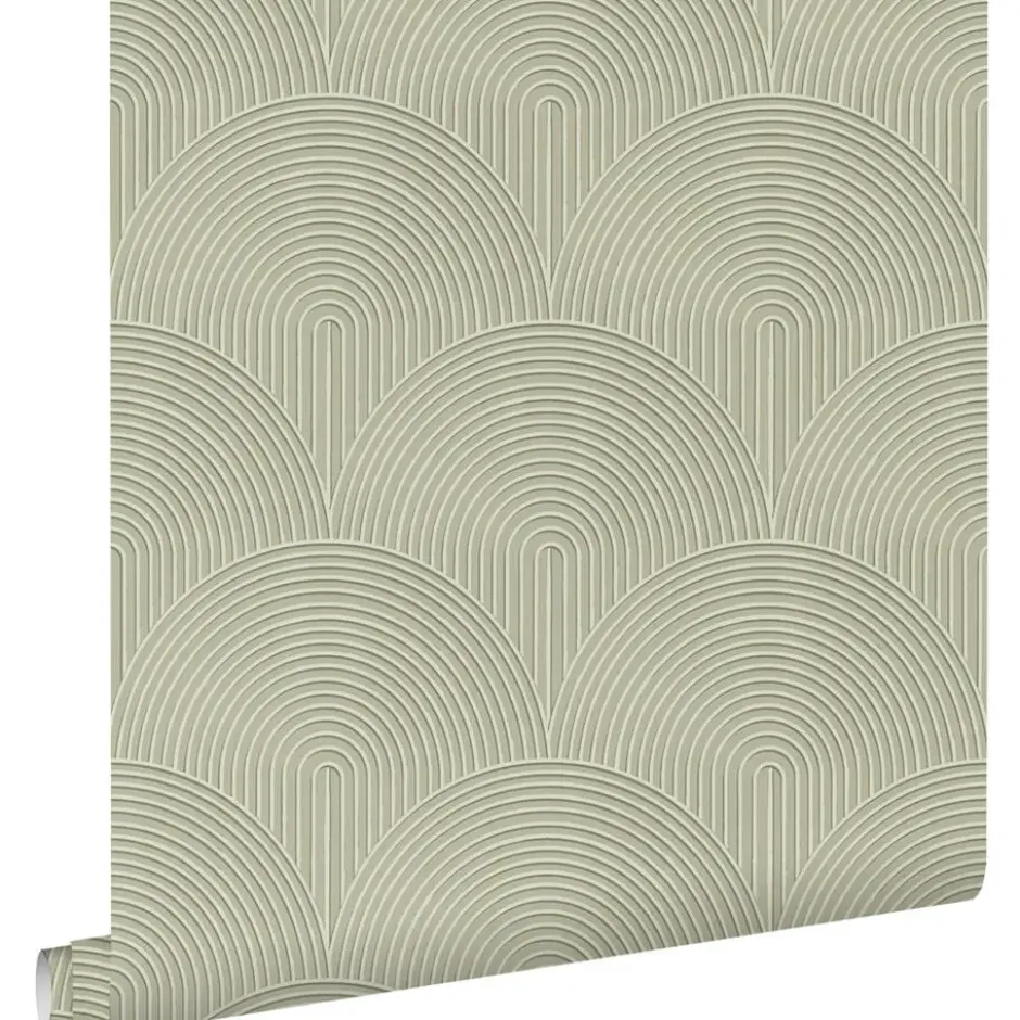 ESTAhome behang 3D-motief groen - 50 x 900 cm