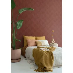 ESTAhome behang 3D-motief roodbruin - 53 x 1005 cm