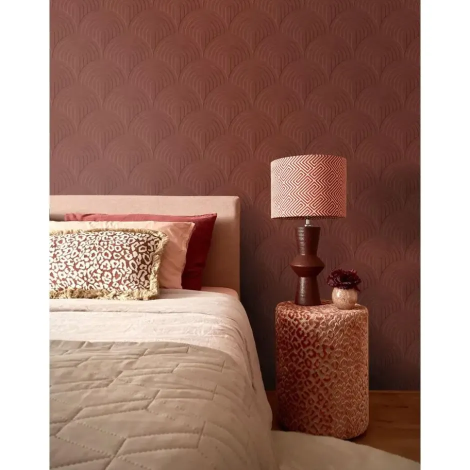 ESTAhome behang 3D-motief roodbruin - 53 x 1005 cm