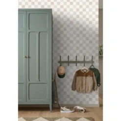 ESTAhome behang geblokt motief beige en wit - 53 x 1005 cm