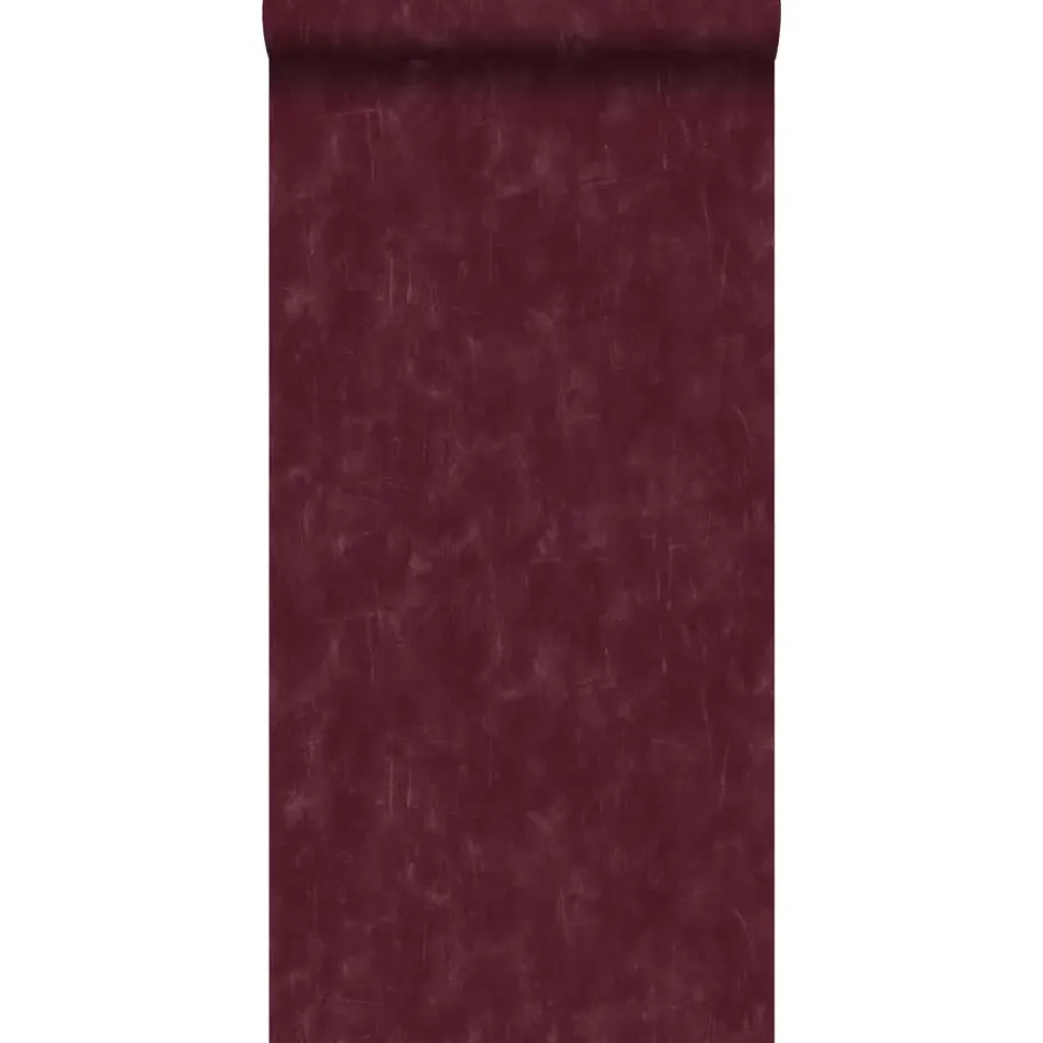 ESTAhome behang - geschilderd effect - bordeaux rood - 0.53 x 10.05 m
