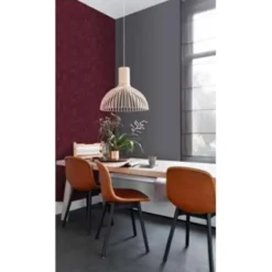 ESTAhome behang - geschilderd effect - bordeaux rood - 0.53 x 10.05 m