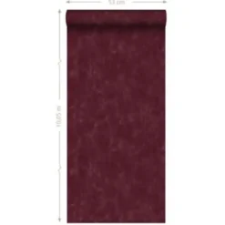 ESTAhome behang - geschilderd effect - bordeaux rood - 0.53 x 10.05 m