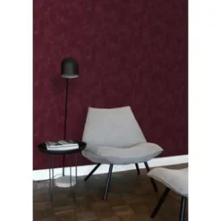 ESTAhome behang - geschilderd effect - bordeaux rood - 0.53 x 10.05 m