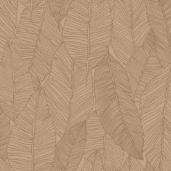 ESTAhome behang getekende bladeren terracotta roze - 53 x 1005 cm