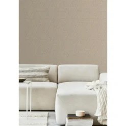 ESTAhome behang grafisch 3D motief beige - 50 x 900 cm