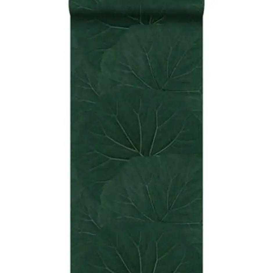 ESTAhome behang - grote bladeren - emerald groen - 0.53 x 10.05 m