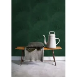 ESTAhome behang - grote bladeren - emerald groen - 0.53 x 10.05 m