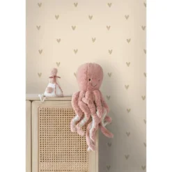 ESTAhome behang hartjes beige - 53 x 1005 cm