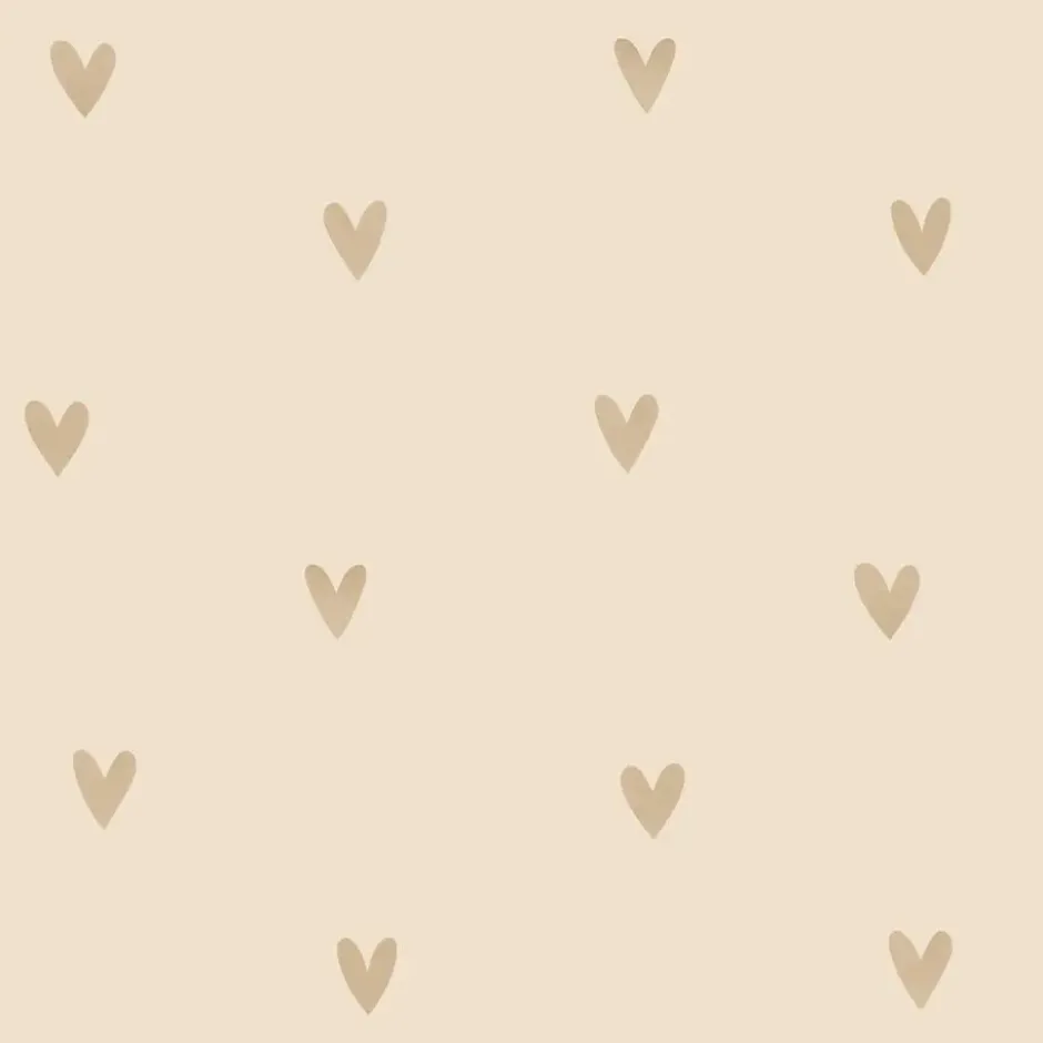 ESTAhome behang hartjes beige - 53 x 1005 cm