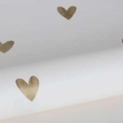 ESTAhome behang - hartjes - glanzend goud en beige - 0.53 x 10.05 m