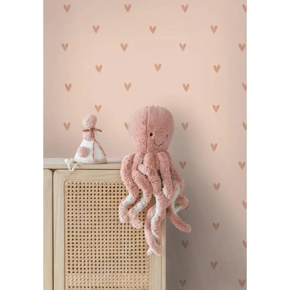 ESTAhome behang hartjes roze - 53 x 1005 cm